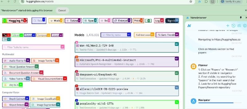Репозиторий дня: Nanobrowser
Это инструмент автоматизации AI с открытым исходным кодом, работающий в вашем браузере | Сетка — новая социальная сеть от hh.ru