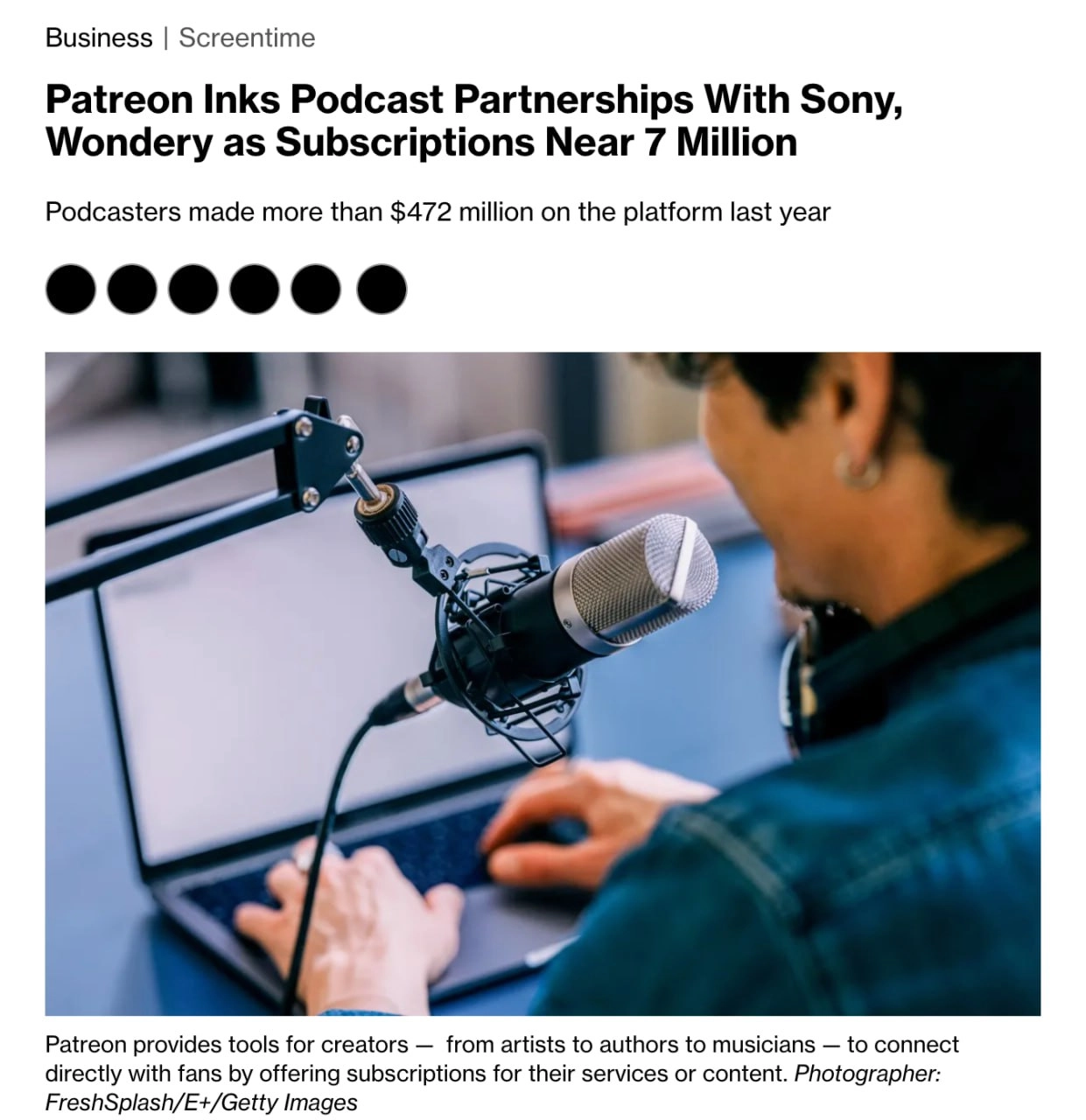 Кто бы мог подумать, что именно Patreon станет следующей большой подкаст-площадкой. Компания объявила о партнерстве с Sony Music и амазоновской Wondery | Сетка — новая социальная сеть от hh.ru