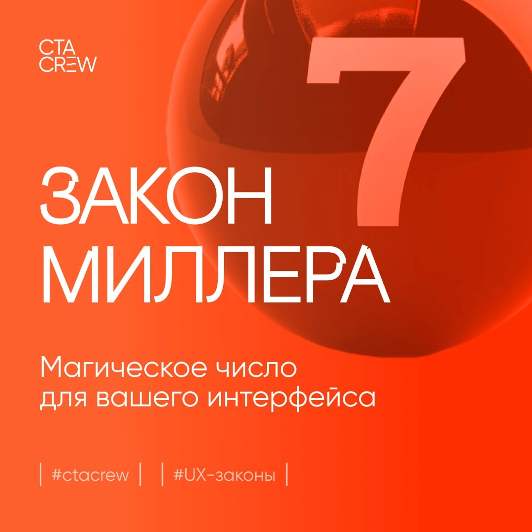 Закон Миллера: магическое число для вашего интерфейса
В 1956 году профессор психологии Принстонского университета Джордж Миллер опубликовал статью под названием «Волшебное число семь плюс или минус дв... | Сетка — новая социальная сеть от hh.ru