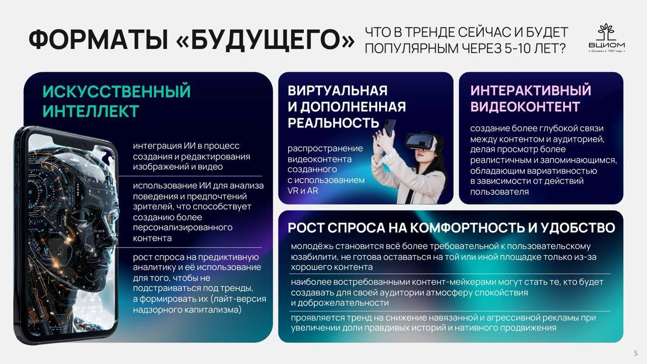 ⚡️ Молодёжь привлекает визуальный контент
🔣 На Российском форуме индустрии дизайна Яна Ширяева из ВЦИОМ представила исследование о визуальном коде молодых россиян, угрозах и рисках для них, а также об... | Сетка — новая социальная сеть от hh.ru