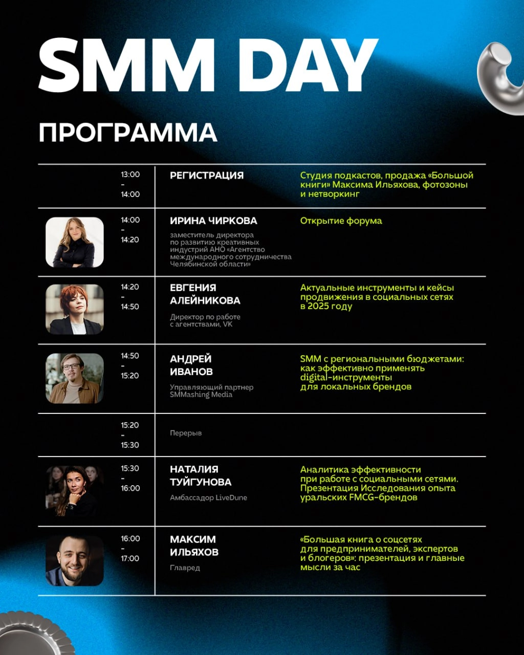 Уже завтра встречаемся на форуме SMM Day!
Поговорим о соцсетях и обо всём вокруг них — аналитика, кейсы и бюджеты. Презентуем «Большую книгу о соцсетях» и обсудим, как она поможет в работе | Сетка — новая социальная сеть от hh.ru