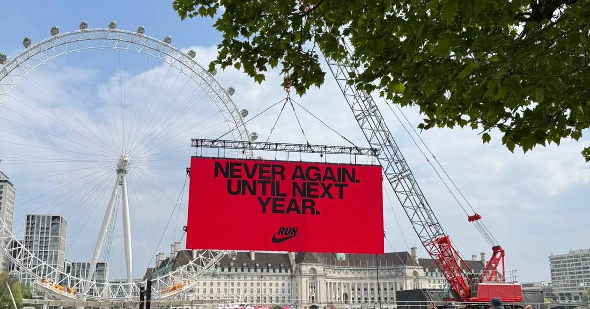 Упс? Nike попал в скандал из-за фразы «Never again» (Никогда больше) в кампании для Лондонского марафона | Сетка — новая социальная сеть от hh.ru