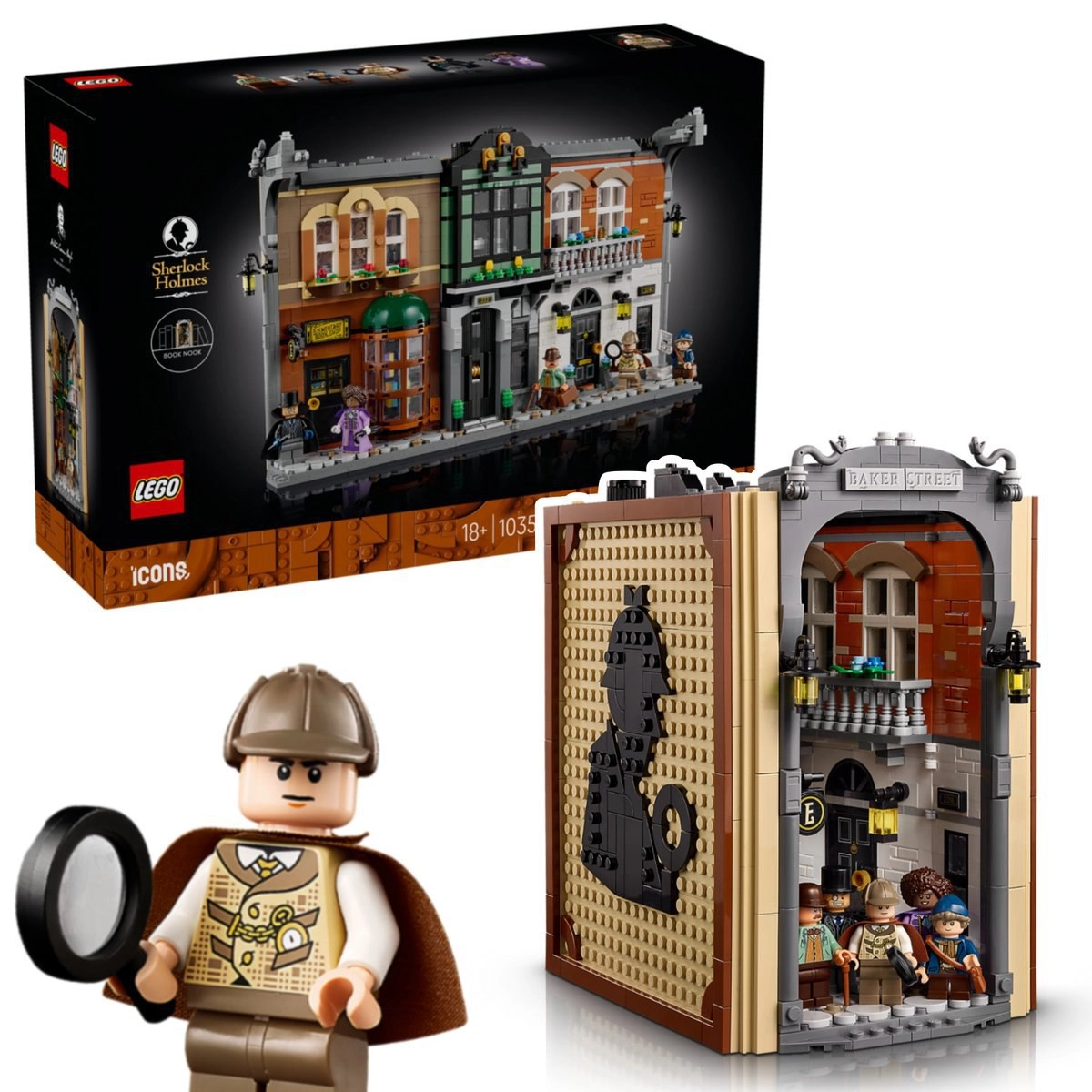 Lego выпустит набор по Шерлоку Холмсу! В комплект из 1359 деталей войдёт складной фасад Бейкер-стрит, а также 5 фигурок: Шерлок Холмс, доктор Ватсон, Ирен Адлер, Пейдж и профессор Мориарти | Сетка — новая социальная сеть от hh.ru