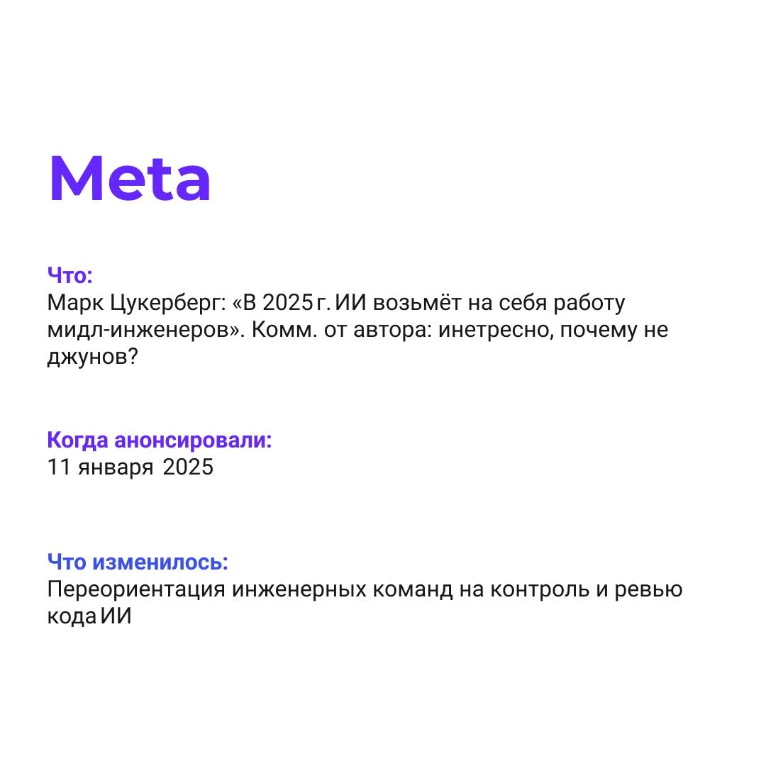 Провожу анализ, как меняются технологические компании в эпоху расцвета ИИ. По крайней мере, что заявляли CEO компаний в отношении ИИ и его адаптации у них | Сетка — новая социальная сеть от hh.ru