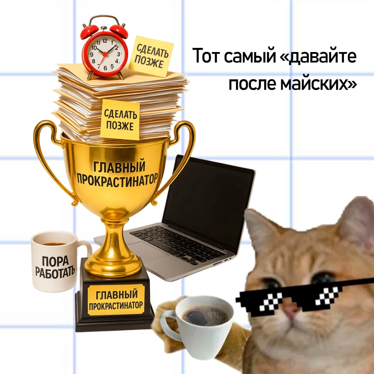 Подводим итоги майских — вручаем кубки самым продуктивным котикам | Сетка — новая социальная сеть от hh.ru