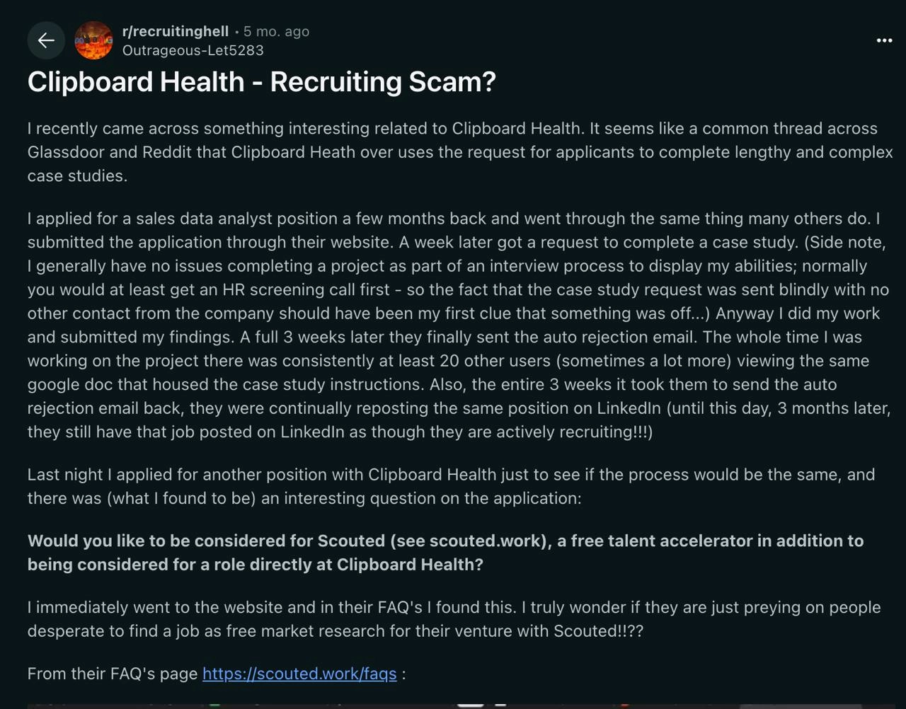 Есть такая американская компания — Clipboard Health.
Выпускники Y Combinator, большие обороты, офис в Сан-Франциско. В общем, всё как надо | Сетка — новая социальная сеть от hh.ru