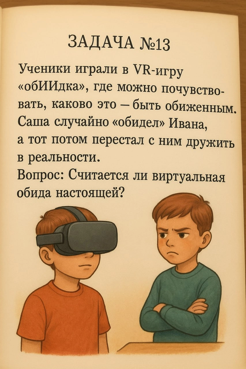 Задачник по новой этике
Увидел в интернете картинку с детской задачкой о «мозге в колбе» (известном философском мысленном эксперименте) и решил сделать серию дилемм из учебника будущего по новой этике | Сетка — новая социальная сеть от hh.ru