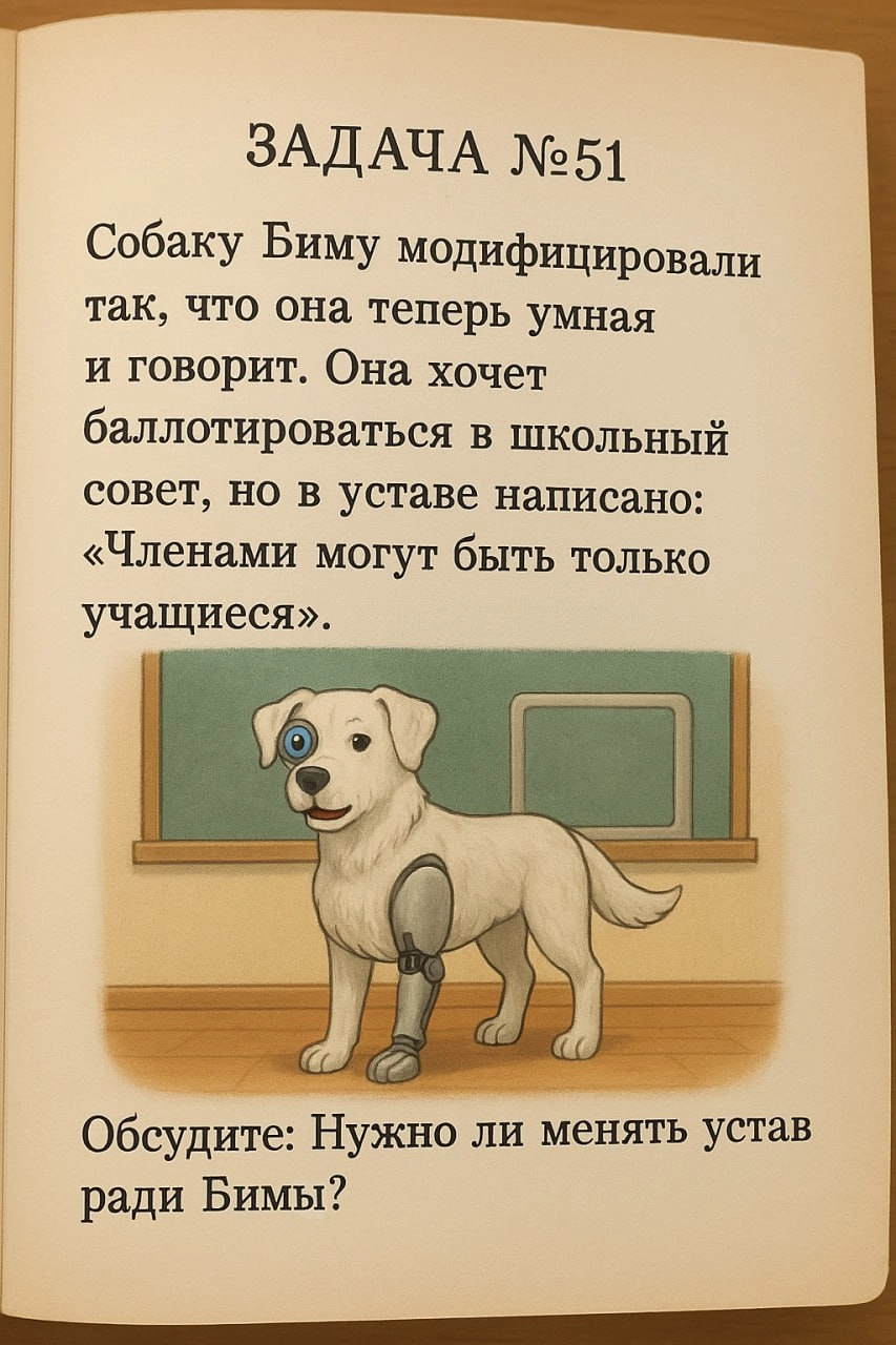 Задачник по новой этике
Увидел в интернете картинку с детской задачкой о «мозге в колбе» (известном философском мысленном эксперименте) и решил сделать серию дилемм из учебника будущего по новой этике | Сетка — новая социальная сеть от hh.ru