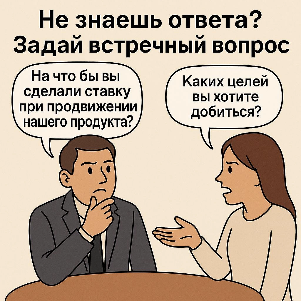 💡НЕ ЗНАЕШЬ ОТВЕТА? ЗАДАЙ ВСТРЕЧНЫЙ ВОПРОС
Это хоть и шутка, но наполовину.
На самом деле это отличная стратегия на собеседовании | Сетка — новая социальная сеть от hh.ru