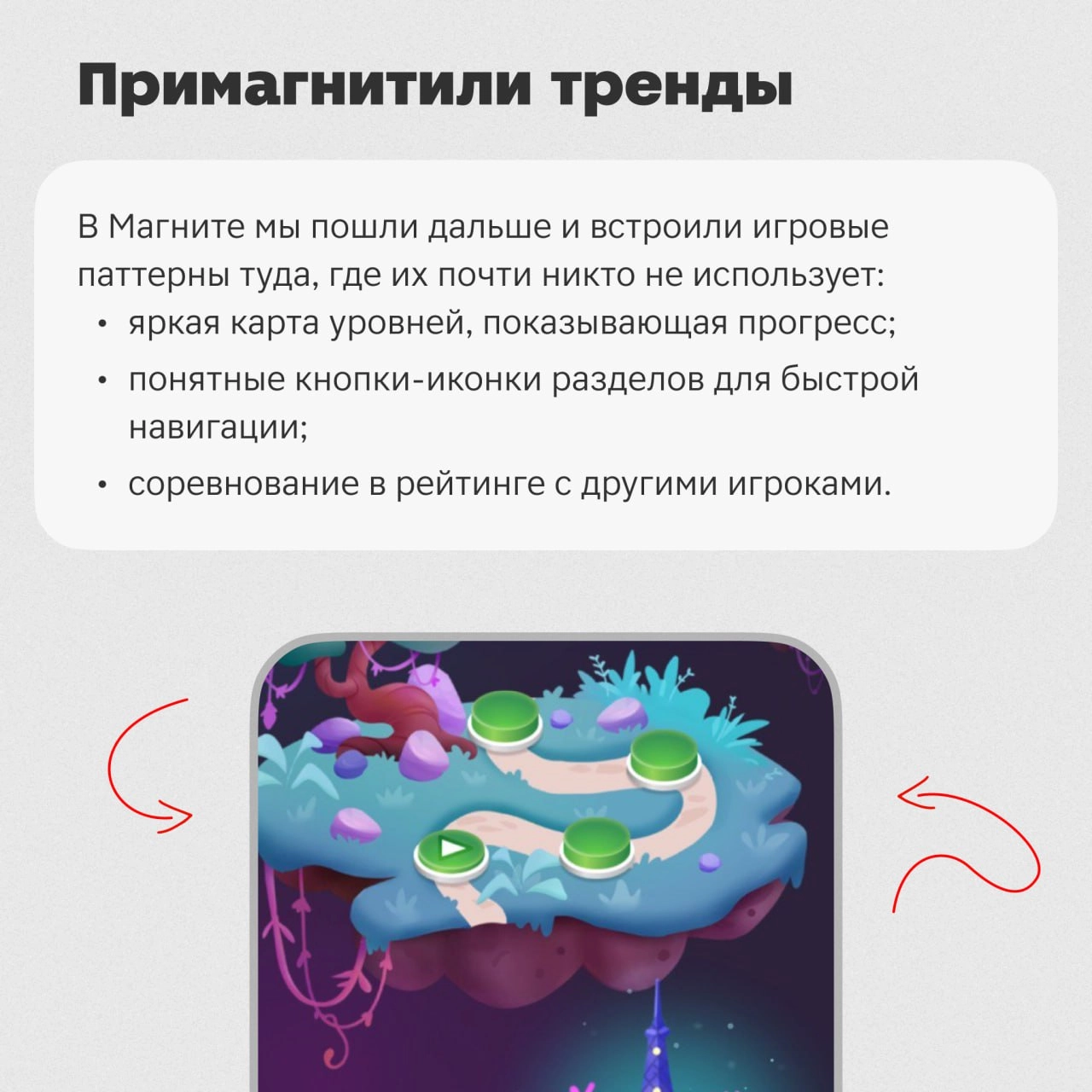Всем привет! 👋 Меня зовут 😎Алёна Бойкова, я — геймдизайнер в команде игр Магнита.
Сегодня я расскажу, откуда появился термин «геймификация» и как игры изменили тренды | Сетка — социальная сеть от hh.ru