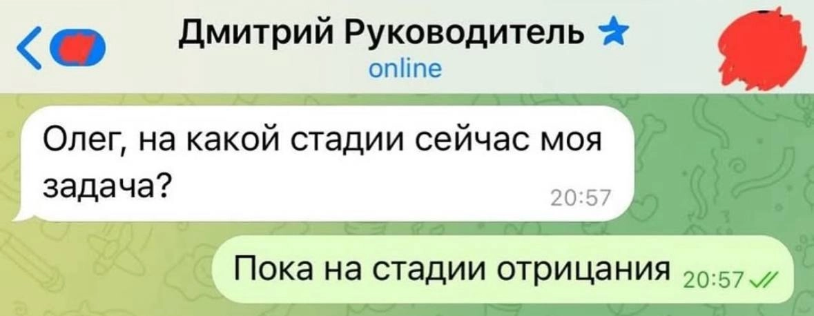 Пять стадий принятия задачи продактом: отрицание (это точно нужно делать?), злость (почему моей команде? у нас же другие OKR!), торг (только MVP или фейкдор тест, хорошо?), депрессия (ну вот, опять сд... | Сетка — новая социальная сеть от hh.ru
