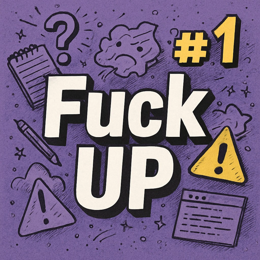 Fuck UP №1🔥Запускаю новую рубрику на канале — про факапы.
Буду делиться своими историями, чтобы показать: ошибки — это не конец света.
Вы тоже можете поучаствовать | Сетка — новая социальная сеть от hh.ru