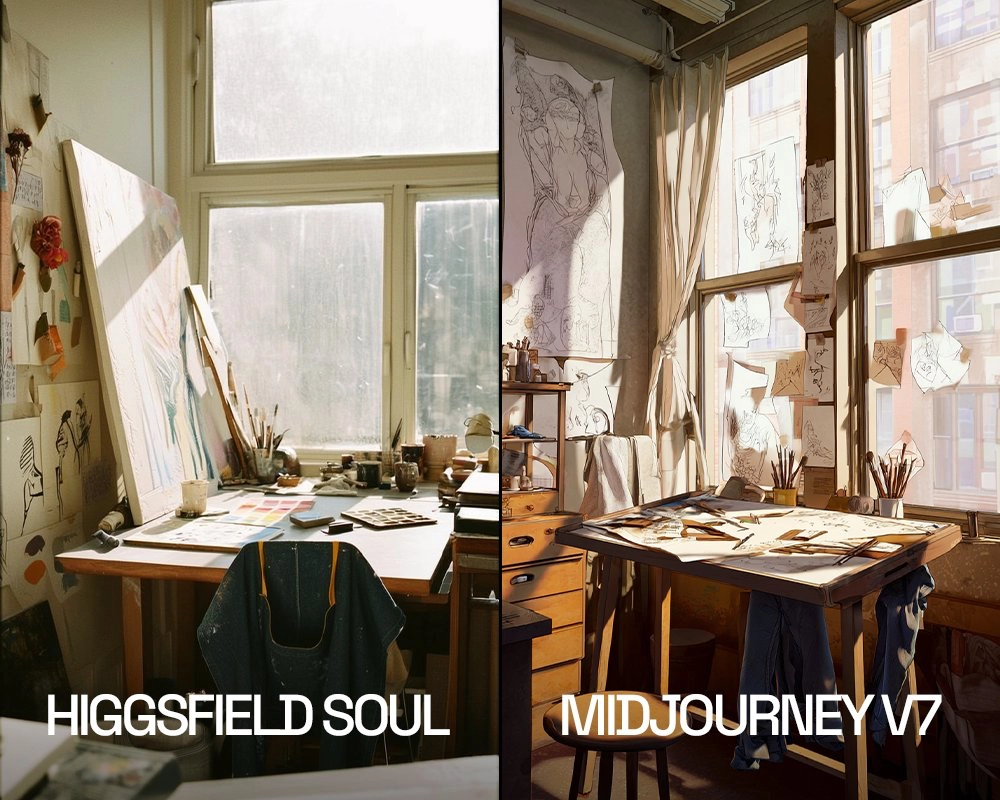• Higgsfield выпустили свой фотореалистичный генератор изображений Higgsfield Soul
Маркетинговая кампания построена на “битве” против Midjourney v7, а результат совсем неплох: фотки получаются очень ж... | Сетка — новая социальная сеть от hh.ru