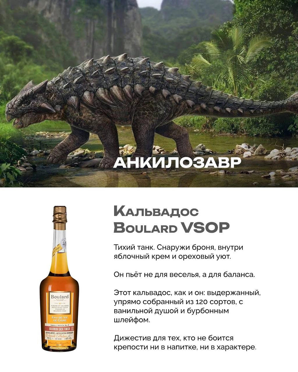 Алкодино 
Я уже писала, что важно знать, какой ты динозавр. От этого буквально зависит, что ты пьёшь.
Это юрская логика.
Вот, например, я велоцираптор. Быстрая, блестящая и всегда с пузырьками | Сетка — новая социальная сеть от hh.ru