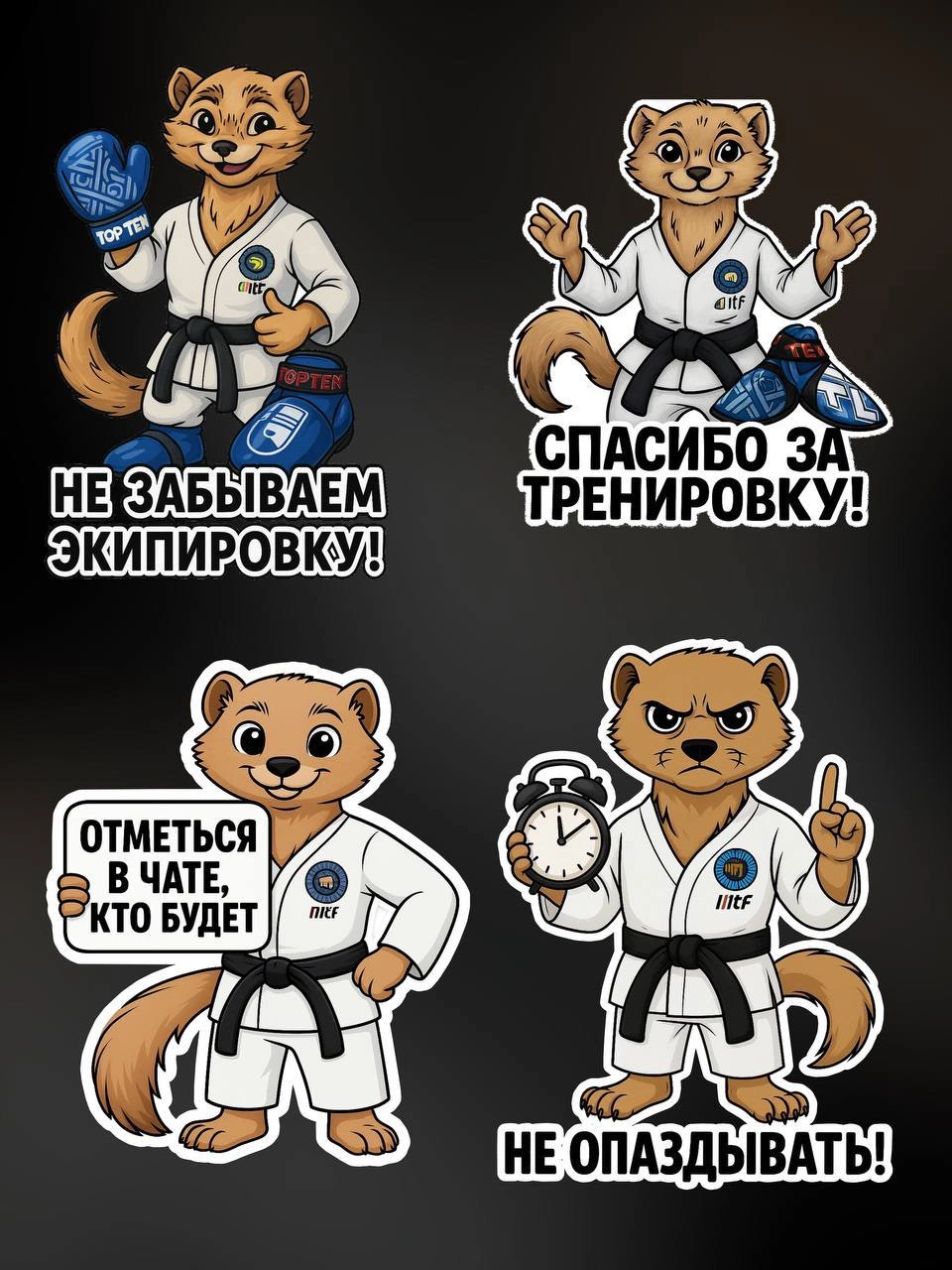 🦾 Стикеры для тг и для печати
🛠 Задача: Создать для Федерации тхэквондо ХМАО стикеры с фирменным персонажем и базовые для чатов 🫱🏽‍🫲🏾
#Стикеры
#ТГ | Сетка — новая социальная сеть от hh.ru