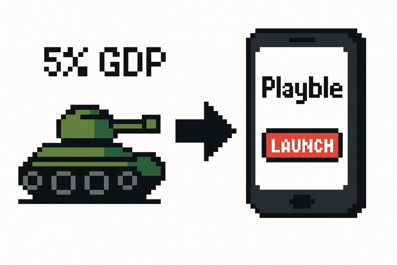 NATO: тратьте 5 % от ВВП на оборону.
UA: тратим 5 % от бюджета на A/B‑баннеры.
Playble: лучше вложим в интерактив — отстреляемся ROI. | Сетка — новая социальная сеть от hh.ru