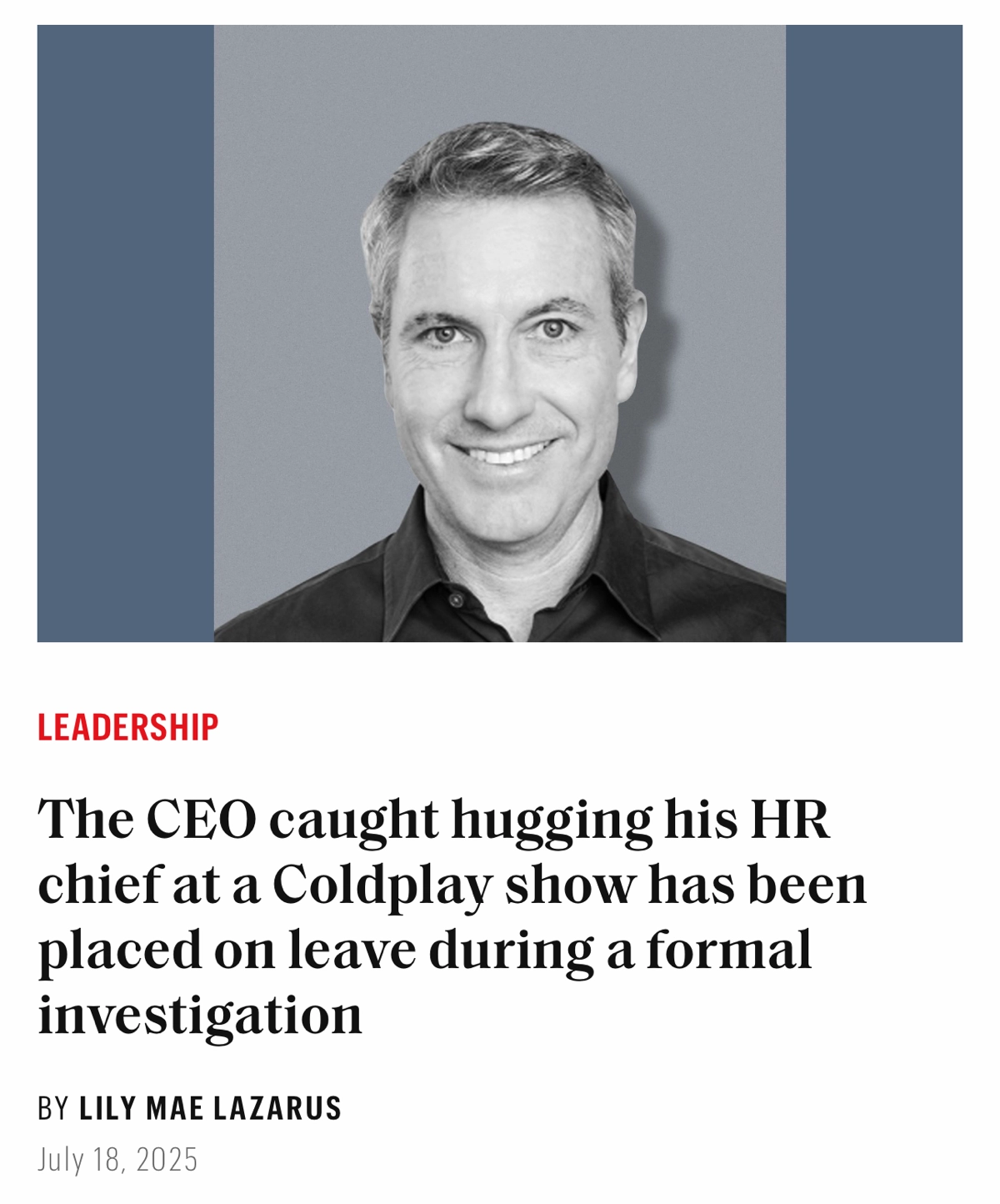 CEO Astronomer временно отстранён после скандала на концерте Coldplay:
Глава компании Andy Byron и HR-директор Kristin Cabot оказались в центре скандала после того, как видео с их объятиями на стадион... | Сетка — новая социальная сеть от hh.ru