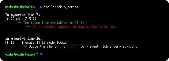 https://www.shellcheck.net/
Статанализ для шелл скриптов.
https://marketplace.visualstudio.com/items?itemName=timonwong.shellcheck
Есть в виде расширения на vscode. | Сетка — новая социальная сеть от hh.ru