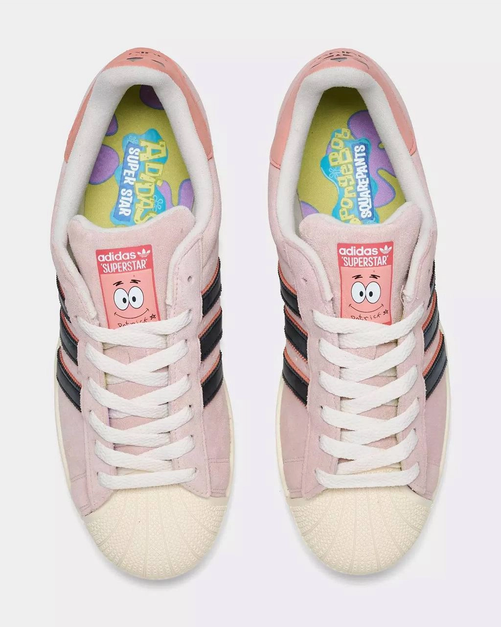 ААА, кроссовки с ПАТРИКОМ дропнул Adidas! Это модель superstar с портретом Патрика на язычке, стельками Adidas, оформленными в стиле заставки Спанч Боба, и морской подошвой | Сетка — социальная сеть от hh.ru