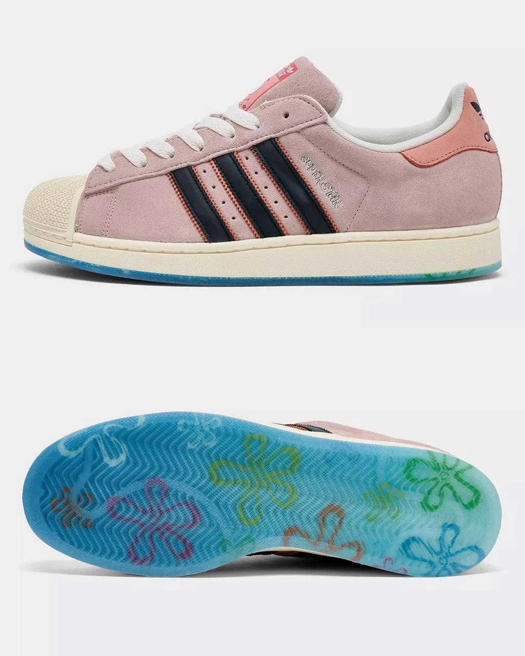 ААА, кроссовки с ПАТРИКОМ дропнул Adidas! Это модель superstar с портретом Патрика на язычке, стельками Adidas, оформленными в стиле заставки Спанч Боба, и морской подошвой | Сетка — социальная сеть от hh.ru